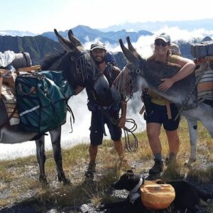 Lire la suite à propos de l’article Justine, François, leurs deux ânes et leurs deux Balissandres sur les crêtes des Pyrénées