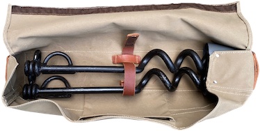 TortillonDouble Trousson, tortillon, piquet d'attache nuit, matériel randonnée pas cher, bât de portage, bât pour âne, cheval, mule, poney, fabrication française, fabrication artisanale