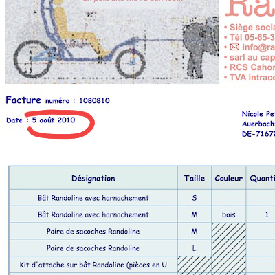 Quand les très anciens clients ne vous oublient pas... Wenn langjährige Kunden Sie nicht vergessen...