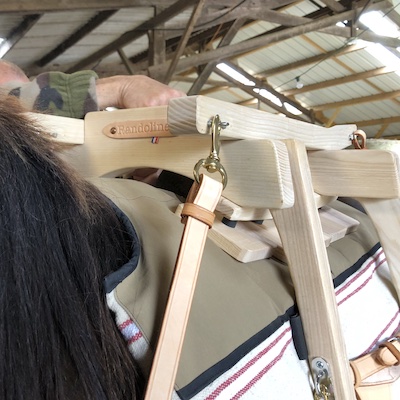 Le Balissandre sur un cheval breton